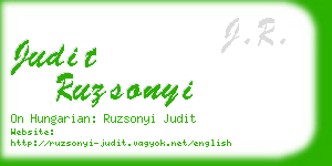 judit ruzsonyi business card